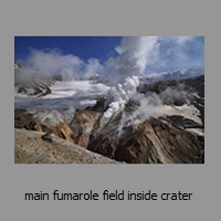 main fumarole field inside crater